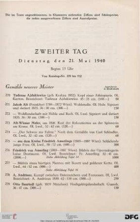 Gemälde Neuerer Meister (Nr. 270-371)