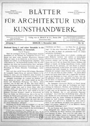 No. 13, 1. November 1888