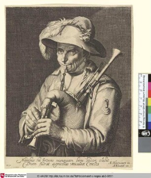 [A peasant playing the bagpipes; Der Dudelsackspieler]