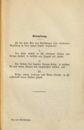 Lebensbeschreibung des Herrn Gözens von Berlichingen