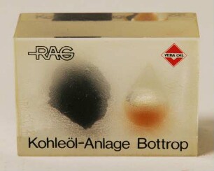 Briefbeschwerer mit Kohle- und Kohleöl-Einschlüssen