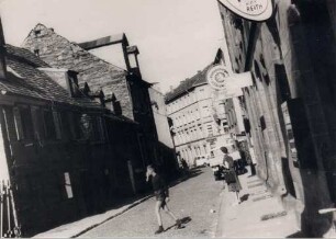 Altstadt, Dörfle. Fasanenstraße, Moulin Rouge und Lebensmittelgeschäft Alois Reith