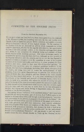 Comments of the English Press.