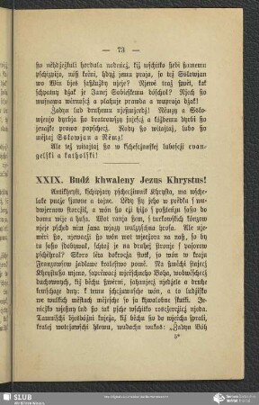 XXIX. Budź khwaleny Jezus Khrystus!