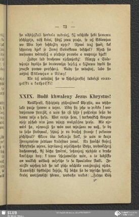 XXIX. Budź khwaleny Jezus Khrystus!