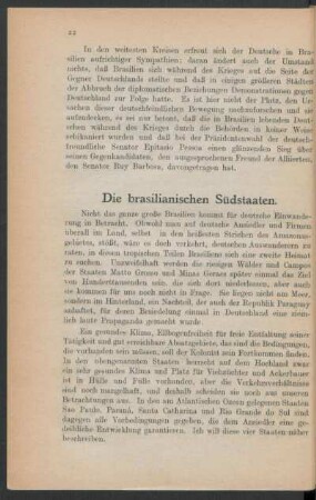 Die brasilianische Südstaaten.