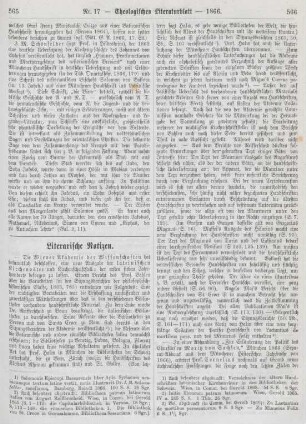565-568 Literarische Notizen
