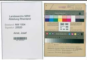 Entnazifizierung Josef Arnst , geb. 06.06.1900 (Arbeiter)