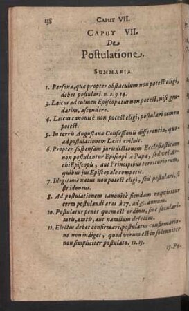 Caput VII. De Postulatione.