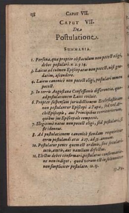 Caput VII. De Postulatione.