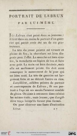 Portrait de Lebrun par lui-même