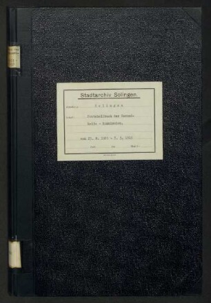 Solingen: Gesundheitskommission 1901-1919