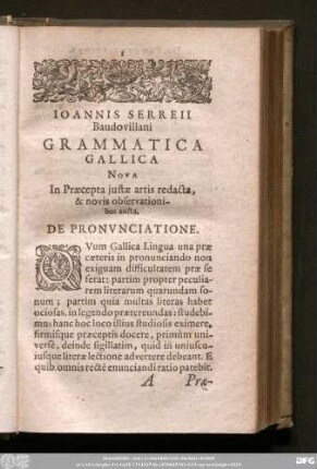 [De Pronunciatione.]