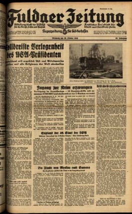 Ausgabe vom Mittwoch, den 29. Oktober 1941.