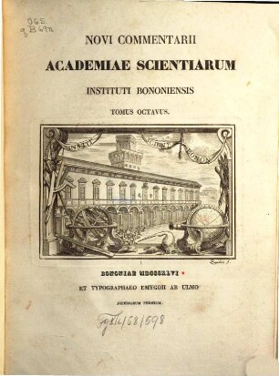 Novi commentarii Academiae Scientiarum Instituti Bononiensis, 8. 1846