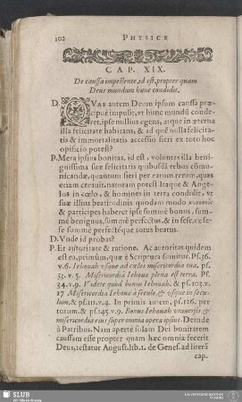 Cap. XIX. De caussa impellente, id est, propter quam Deus mundum hunc condidit