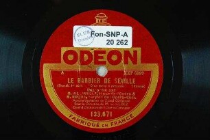 Le barbier de Séville : (Duo du 1er acte "D'un métal si précieux") / (Rossini)