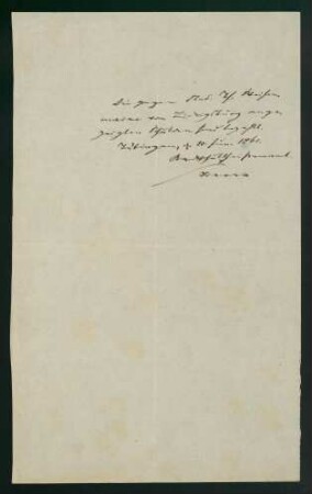 Bescheinigung über bezahlte Schulden (10.06.1861)