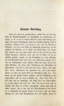 Siebente Vorlesung