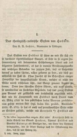 3-60 Das theologisch-politische System von Hobbes