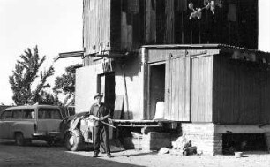 Zschepplin. Motormühle Zschepplin, im Hof