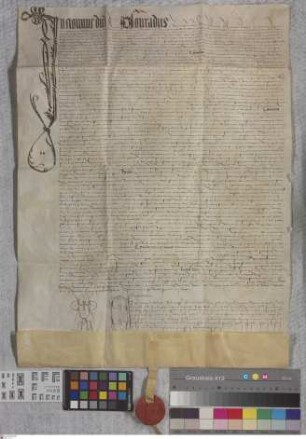 Geinsheim: Urteil in Sachen Kloster Erbach ca. .... ? v. Holzhausen zu Frankfurt pto. Korngülte in Geinsheim