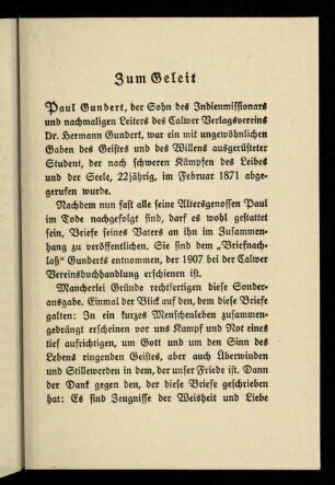 Zum Geleit