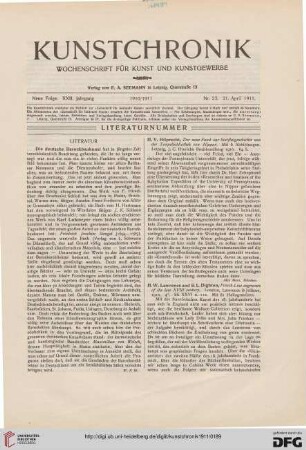 Heft 23 (21. April 1911)