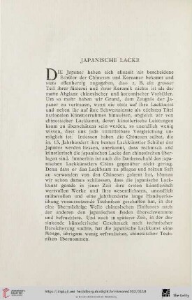 Japanische Lacke