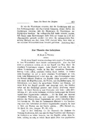Zur Theorie des Lehrplans : (Schluss)