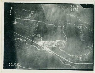 Foto der "Steinbruch-Stellung" nordwestlich von Haudiomont (Luftbild)