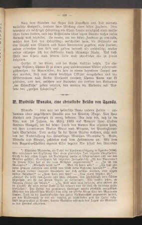 M. Mathilde Manuka, eine christliche Heldin von Uganda