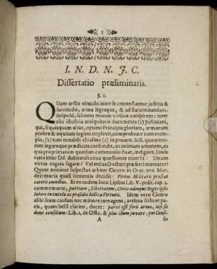 Dissertatio præliminaris.
