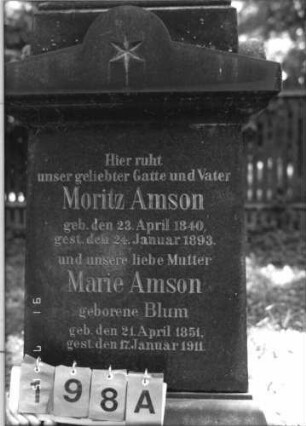 Grabstein 198 [Hahn S. 33 Grab-Nr. 932/933]: Grabstein 198A [Hahn S. 33 Grab-Nr. 932/933]