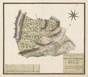 Topographischer Plann über den im Oberamt Pforzheim liegenden Bann Weiler