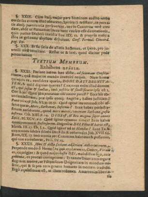 Tertium Membrum. Exhibens Praesin.