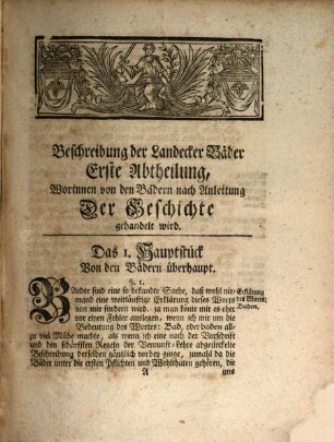 D. Gottfried Heinrich Burgharts, Medici, & Professoris Primarii Mathes. & Physic. in Illustri Regio Collegio Bregensi, Historisch-Physicalisch- und Medicinische Abhandlung, Von Den warmen Bädern Bey Land-Ecke, In der Königlich Preußischen zum Hertzogthum Schlesien gehörigen Grafschaft Glatz gelegen : Worinnen von derselben Erfindung und Verbesserung; den natürlichen Ursachen, ingleichen ihrer Würckung in den menschlichen Cörper; und ihrem ausnehmenden Nutzen zu Heilung vieler beschwerlicher Kranckheiten, nebst der Art und Weise sich ihrer zur Bade- Trinck- Schweiß- und Tropf-Cur vortheilhafft zu gebrauchen, Aus zureichenden Gründen, und vielfacher Erfahrung genugsame Nachricht ertheilet wird