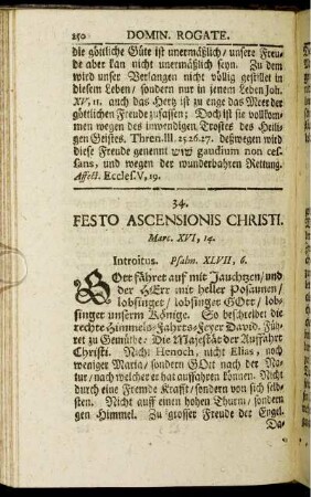 34. Festo Ascensionis Christi.