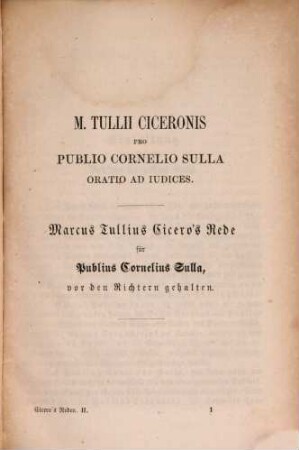 Marcus Tullius Cicero's Reden gegen Lucius Sergius Catilina, 2. Rede für Publius Cornelius Sulla