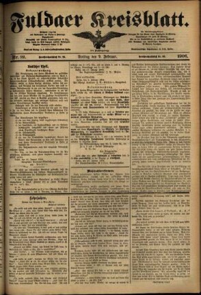 Ausgabe vom Freitag, den 09. Februar 1906.