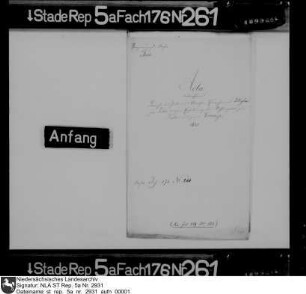 Bericht des Zoll- und Akziseeinnehmers Daniel Mylius in Lühe wegen Erhebung des Ochsenzolls in Lühe und Cranz