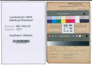 Entnazifizierung Wilhelm Kaufmann , geb. 01.11.1900 (Apotheker)