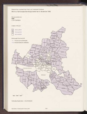 Stimmenanteile der CDU in den Stadtteilen