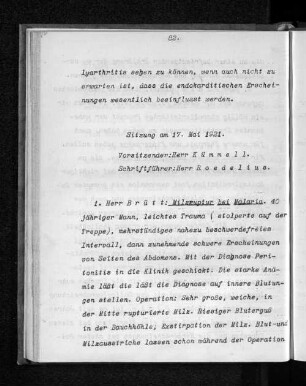 Sitzung am 17. Mai 1921.