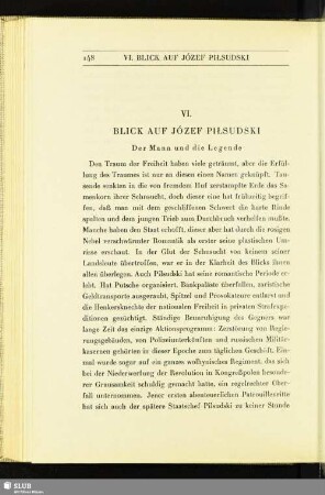 VI. Blick Auf Józef Piłsudski