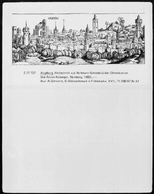 Plan Augsburgs aus Hartmann Schedels Liber Chronicarum. Nürnberg, 1493.