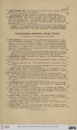 Handzeichnungen bedeutender lebender Künstler (Nr. 409 - 429)