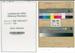 Entnazifizierung Heinrich Koch , geb. 11.12.1903 (Steiger)