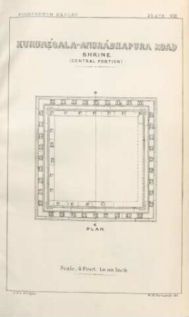 Plate VIII. Kurunégala-Anurádhapura Road. Shrine. (Central Portion)