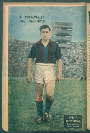 José A. Benavidez, centrodelantero de San Lorenzo - [Fotografía] : Estrellas del deporte